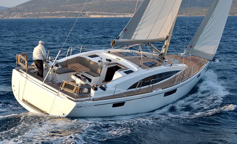 Sail boat FOR CHARTER, year 2014 brand Bavaria and model 46 Cruiser, available in Real Club Náutico de Palma Palma Mallorca España